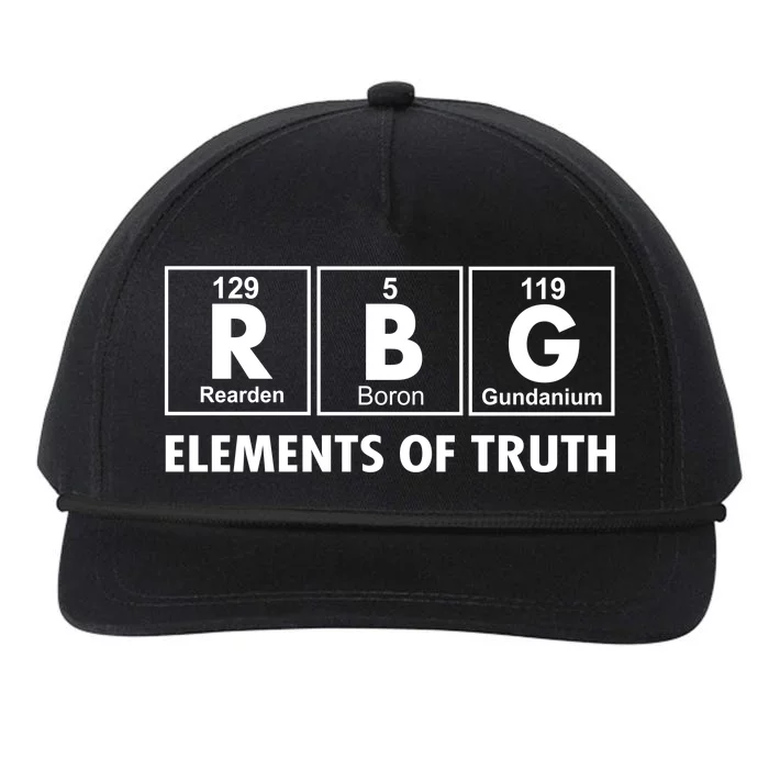 RBG The Element Of Truth Ruth Bader Ginsburg Snapback Five-Panel Rope Hat