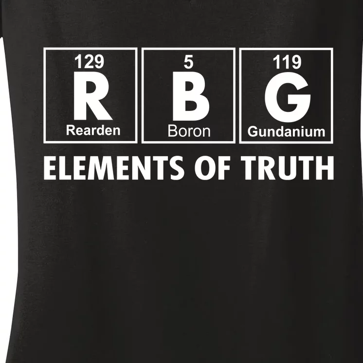 RBG The Element Of Truth Ruth Bader Ginsburg Women's V-Neck T-Shirt