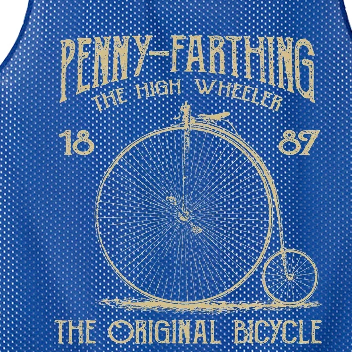 Teeshirtpalace Penny Farthing Bike Retro Vintage Bicycle Cycling Mesh Reversible Basketball Jersey Tank
