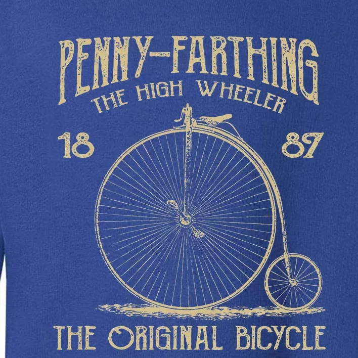 Penny Farthing Bike Retro Vintage Bicycle Cycling Toddler Sweatshirt