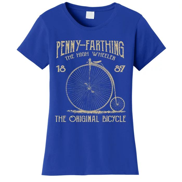 Penny Farthing Bike Retro Vintage Bicycle Cycling Women's T-Shirt