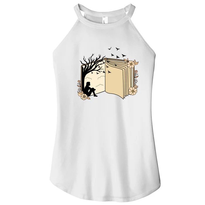 Reading Books Gift Book Lover Women’s Perfect Tri Rocker Tank