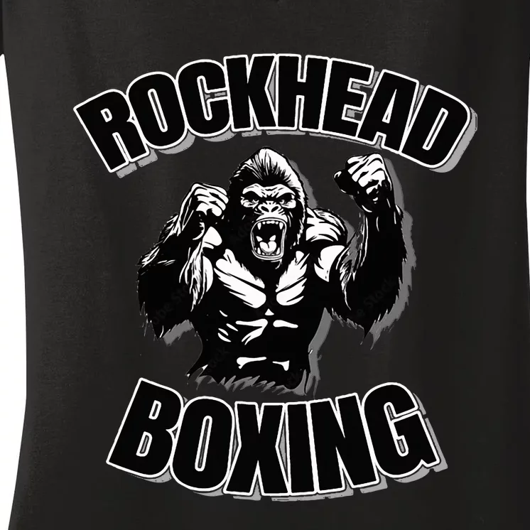 Rockhead Boxing Gym Women's V-Neck T-Shirt