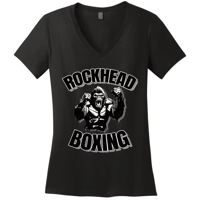 Rockhead Boxing Gym Women's V-Neck T-Shirt