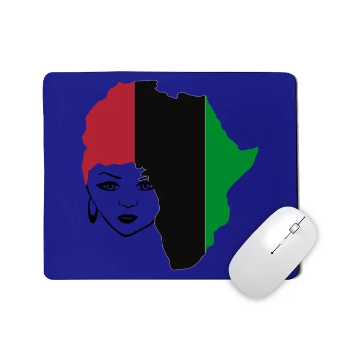 Red Black Green Flag African Queen Hair Black Owned Business Gift Mousepad