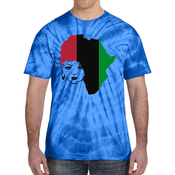 Red Black Green Flag African Queen Hair Black Owned Business Gift Tie-Dye T-Shirt