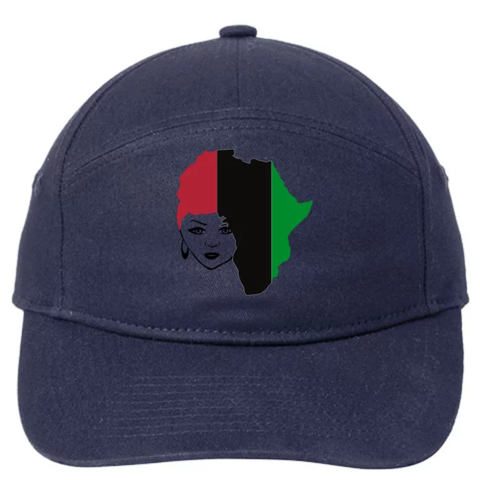 Red Black Green Flag African Queen Hair Black Owned Business Gift 7-Panel Snapback Hat