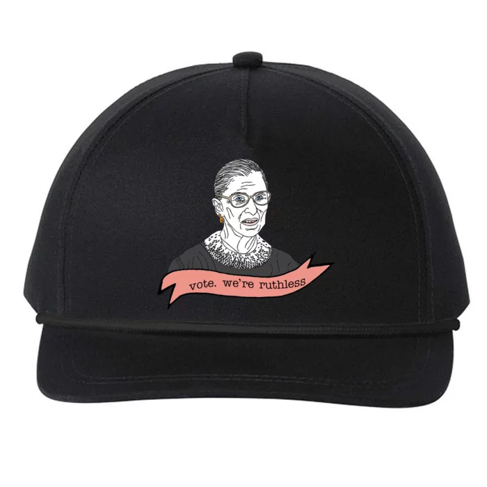 Ruth Bader Ginsburg Vote We Are Ruthless Feminist Snapback Five-Panel Rope Hat