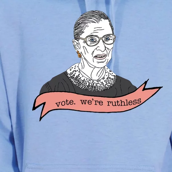 Ruth Bader Ginsburg Vote We Are Ruthless Feminist Unisex Surf Hoodie