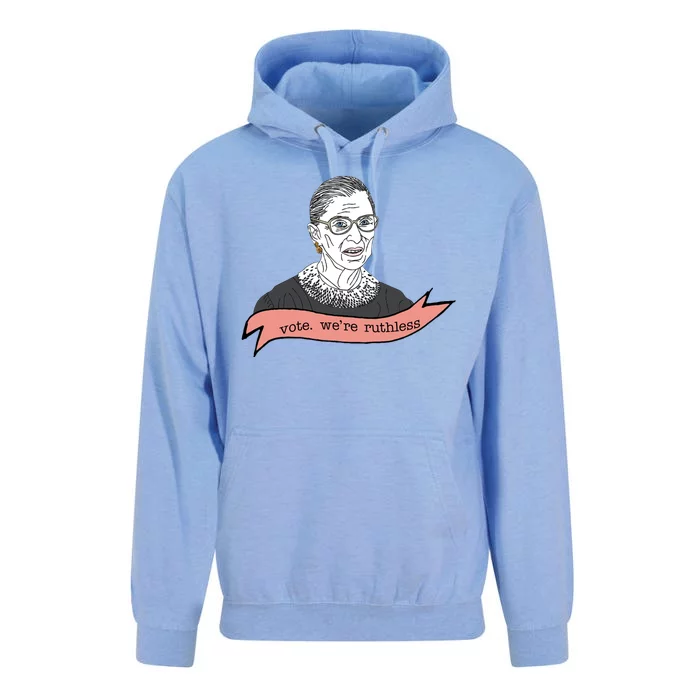 Ruth Bader Ginsburg Vote We Are Ruthless Feminist Unisex Surf Hoodie