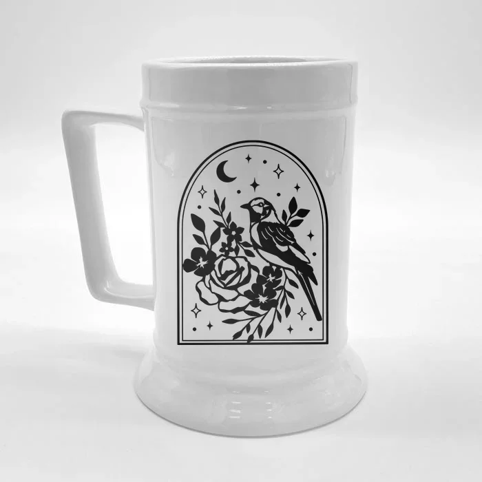 Raven Bird Gothic Style Front & Back Beer Stein