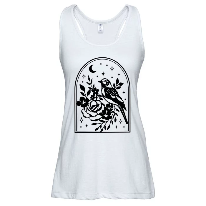 Raven Bird Gothic Style Ladies Essential Flowy Tank