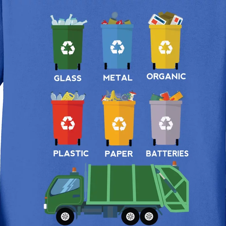 Recycle Bin Garbage Day Waste Aget Garbage Truck Gift Kids Long Sleeve Shirt