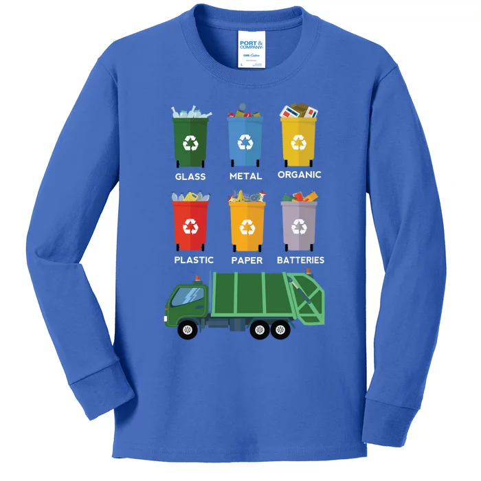 Recycle Bin Garbage Day Waste Aget Garbage Truck Gift Kids Long Sleeve Shirt