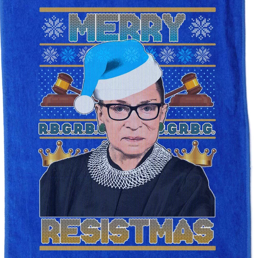 Ruth Bader Ginsburg RBG Merry Resistmas Ugly Christmas Sweater Platinum Collection Golf Towel