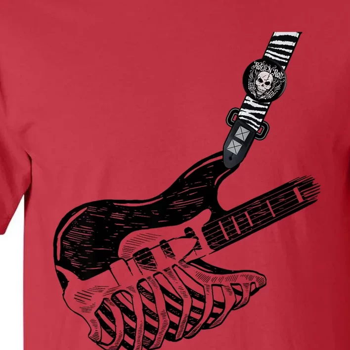 Rock Bass Guitar Skull Rock Guitarist Bass Player Musician Tall T-Shirt