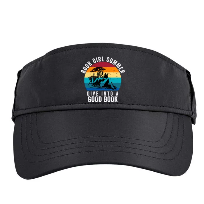 Relaxing Book Girl Summer Beach Vibes | Perfect For Reading Lovers Adult Drive Performance Visor