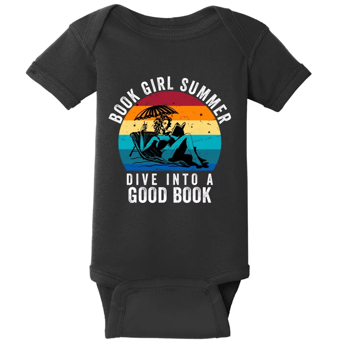 Relaxing Book Girl Summer Beach Vibes | Perfect For Reading Lovers Baby Bodysuit