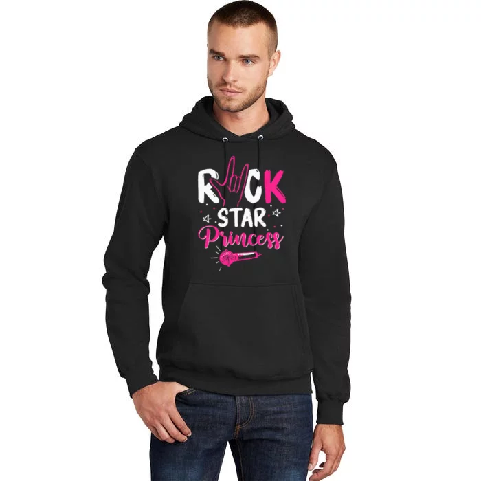 Rockstar Birthday Girl Rock Star Princess Party Music Tall Hoodie