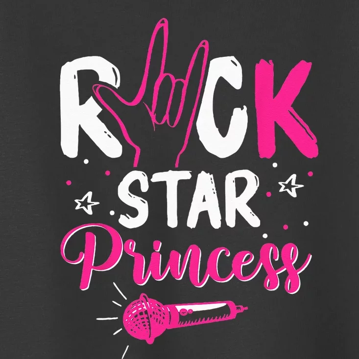 Rockstar Birthday Girl Rock Star Princess Party Music Toddler T-Shirt