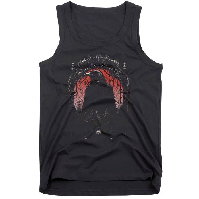 Raven Black Gothic Occult Viking Witchcraft Tank Top