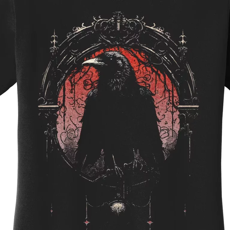 Raven Black Gothic Occult Viking Witchcraft Women's T-Shirt