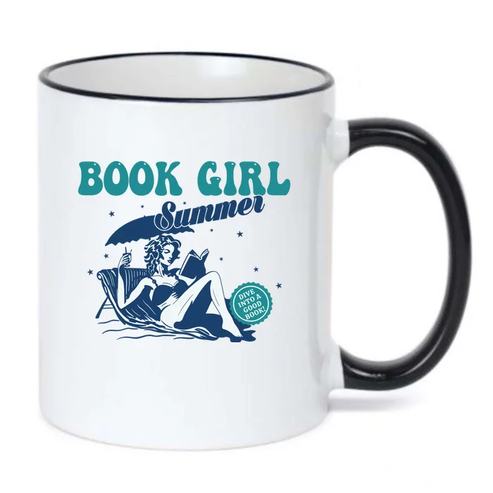 Relaxing Book Girl Summer Beach Vibes | Perfect For Reading Lovers Black Color Changing Mug