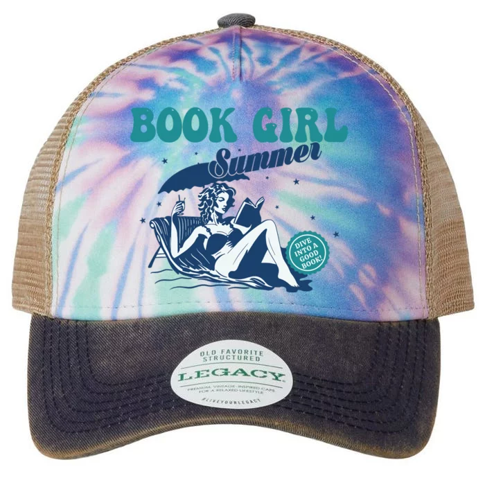 Relaxing Book Girl Summer Beach Vibes | Perfect For Reading Lovers Legacy Tie Dye Trucker Hat