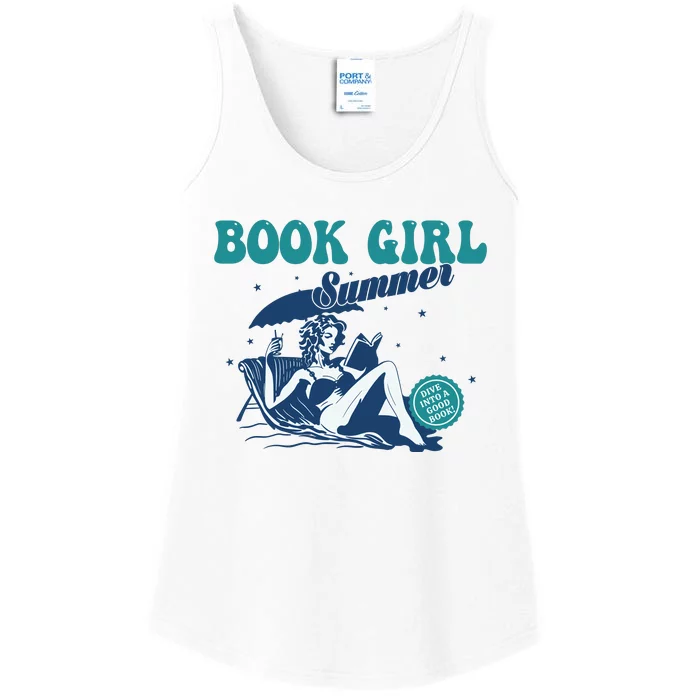 Relaxing Book Girl Summer Beach Vibes | Perfect For Reading Lovers Ladies Essential Tank