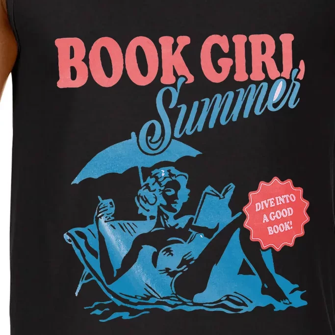 Retro Book Girl Summer Bookish Vacation Funny Reader Comfort Colors® Tank Top