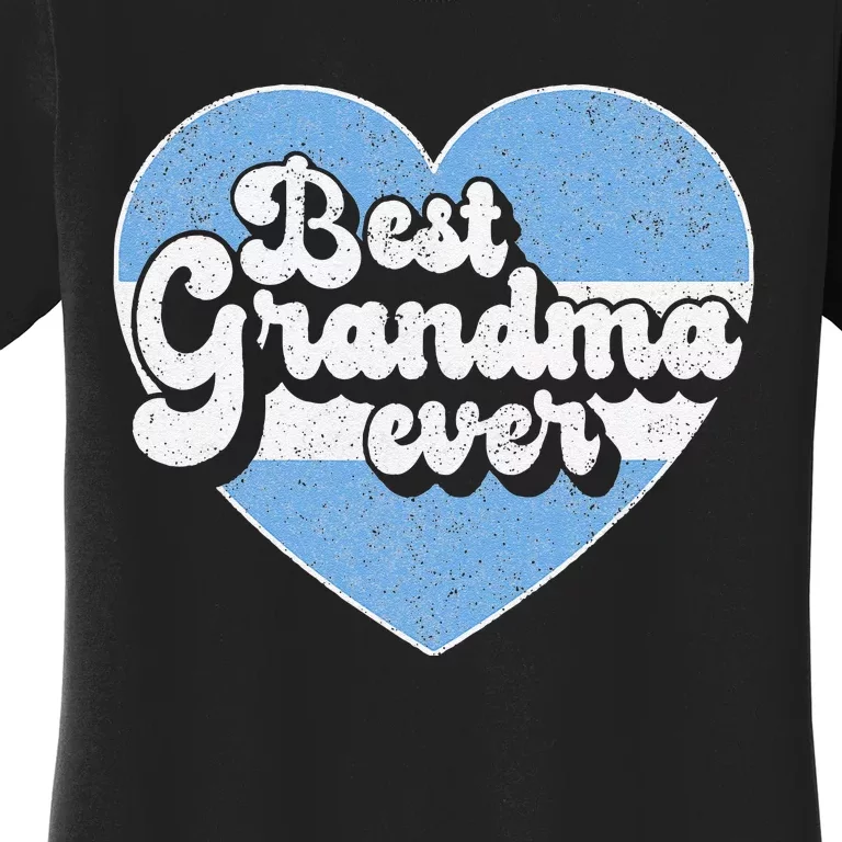 Retro Best Grandma Ever Argentina Flag Argentinian Women's T-Shirt