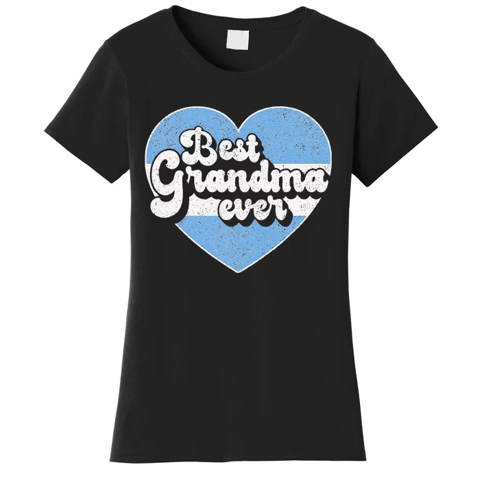 Retro Best Grandma Ever Argentina Flag Argentinian Women's T-Shirt