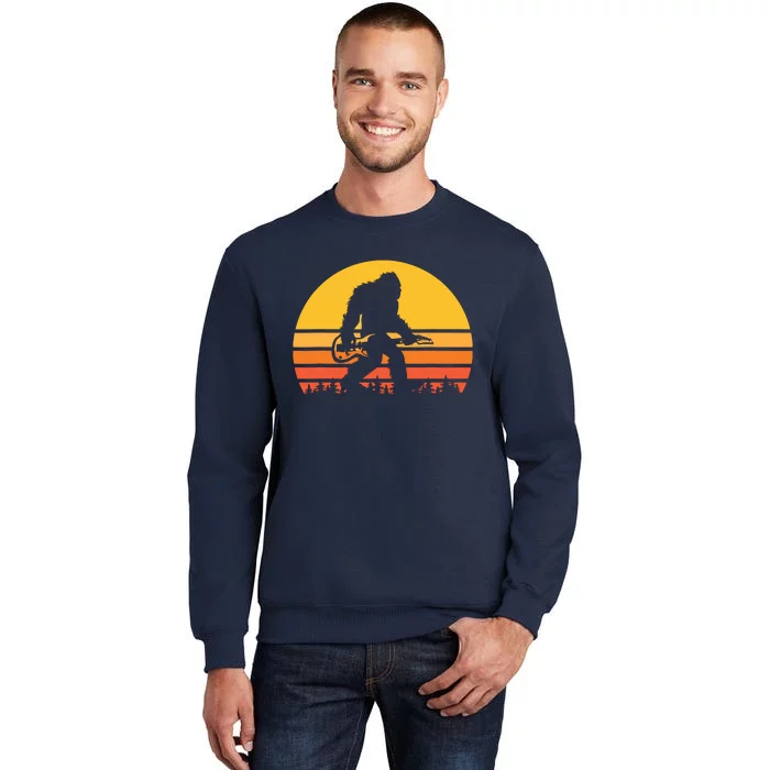 Retro Bigfoot Guitar Vintage Sasquatch Rocker Tee Sweatshirt