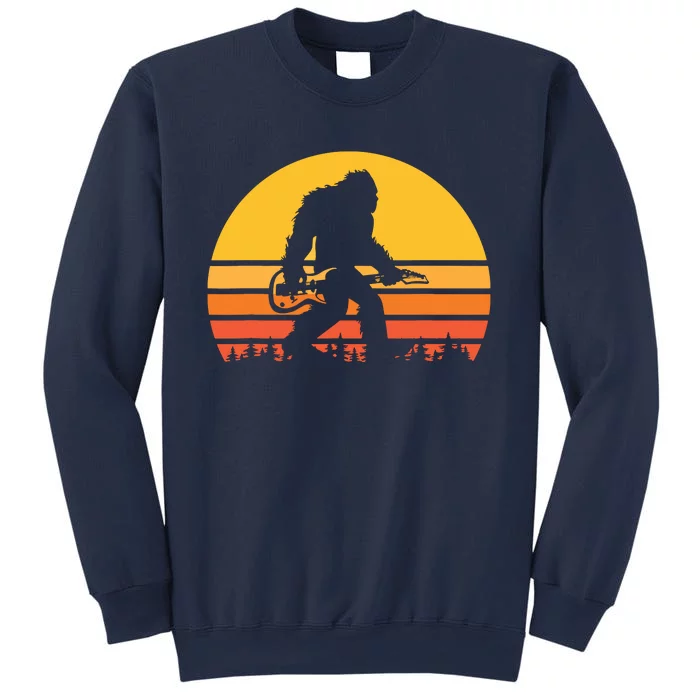 Retro Bigfoot Guitar Vintage Sasquatch Rocker Tee Sweatshirt