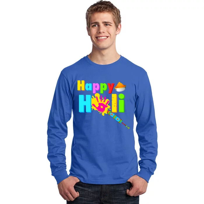 Rang Barse Happy Holi Gift Tall Long Sleeve T-Shirt