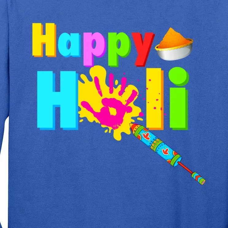 Rang Barse Happy Holi Gift Tall Long Sleeve T-Shirt