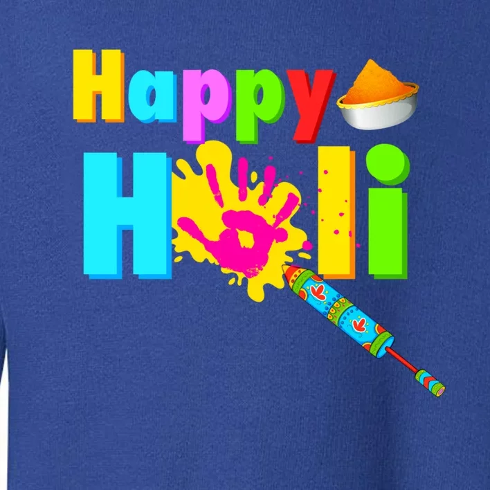 Rang Barse Happy Holi Gift Toddler Sweatshirt