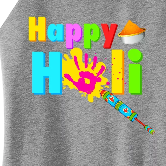 Rang Barse Happy Holi Gift Women’s Perfect Tri Rocker Tank