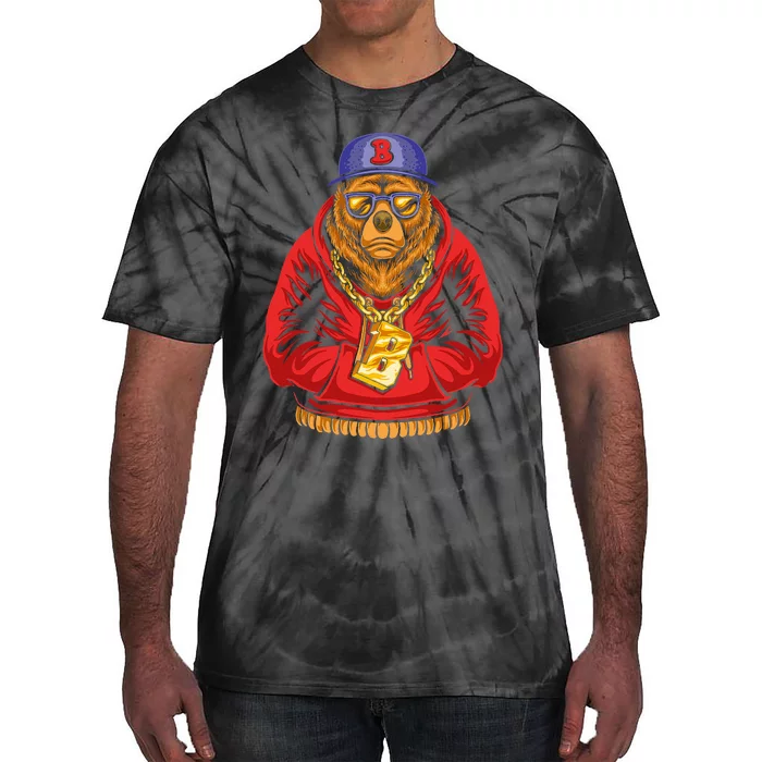 Rapper Bear Hip Hop Teddy Rap Gangster Hippie HipHop Tie-Dye T-Shirt