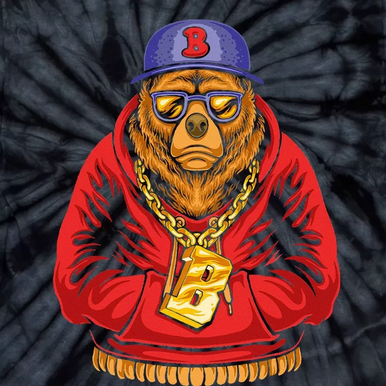 Rapper Bear Hip Hop Teddy Rap Gangster Hippie HipHop Tie-Dye T-Shirt