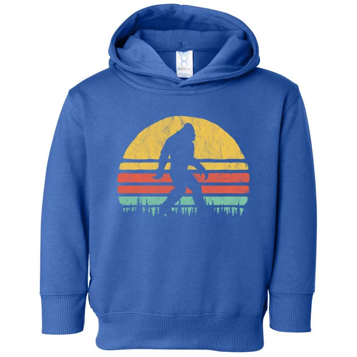 Retro Bigfoot Hipster Vintage Vibe Retro Seventies Graphic Funny Gift Toddler Hoodie