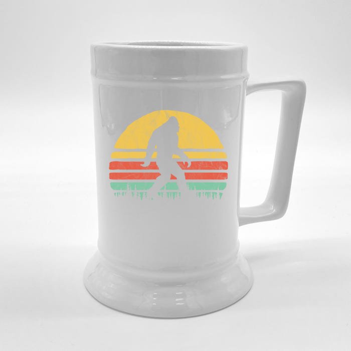 Retro Bigfoot Hipster Vintage Vibe Retro Seventies Graphic Funny Gift Front & Back Beer Stein