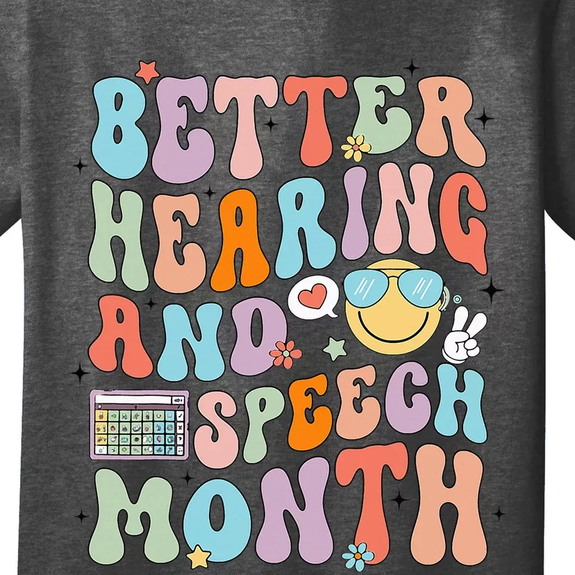 Retro Better Hearing And Speech Month Speech Pathologist Slp T-Shirt