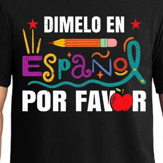 retro Bilingual Hispanic Latino Spanish Teacher Pajama Set