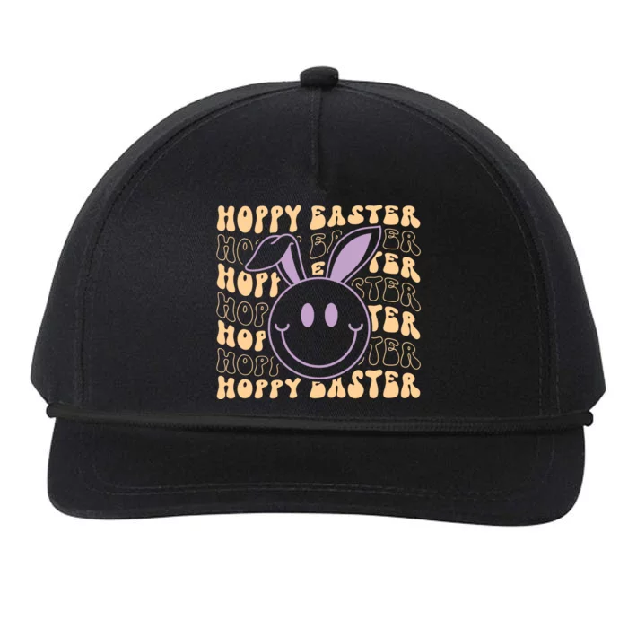 Retro Bunny Hoppy Easter Snapback Five-Panel Rope Hat