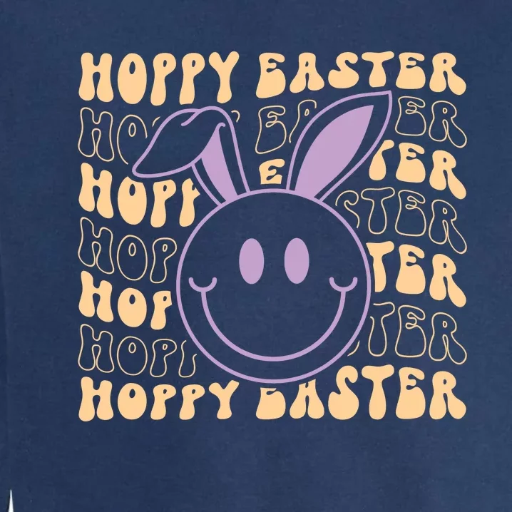 Retro Bunny Hoppy Easter Garment-Dyed Sweatshirt