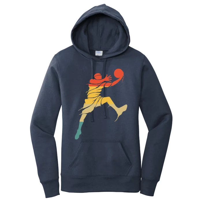 Retro Basketball Hoops Streetball - Vintage Basketball Women's Pullover Hoodie