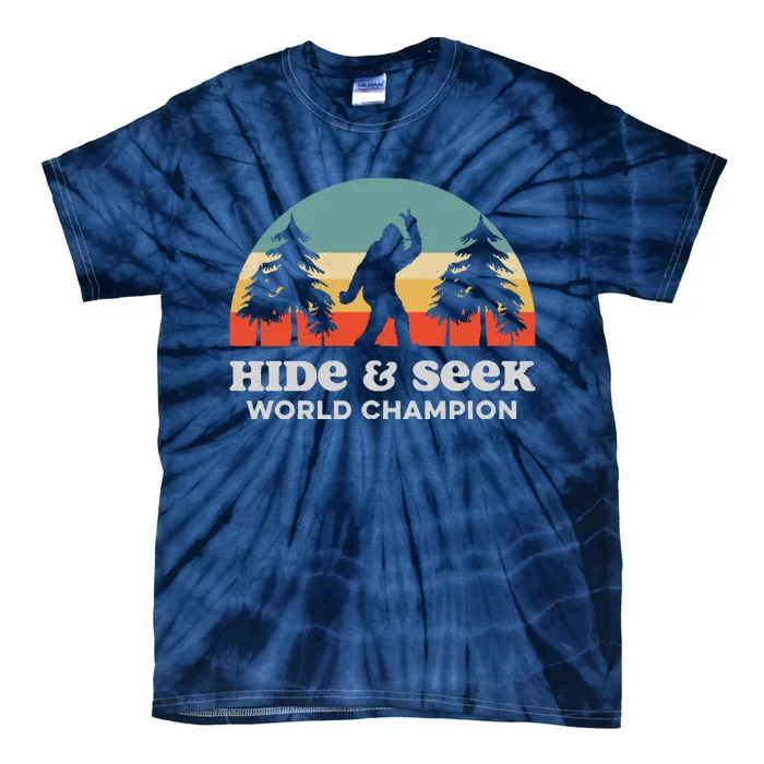 Retro Bigfoot Hide &Amp; Seek World Champion Tie-Dye T-Shirt