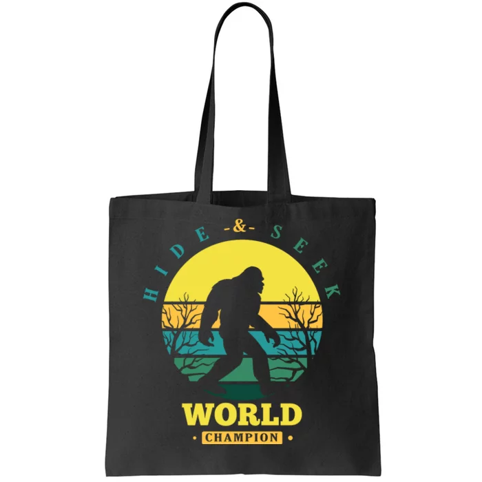 Retro Bigfoot Hide And Seek World Champion Tote Bag