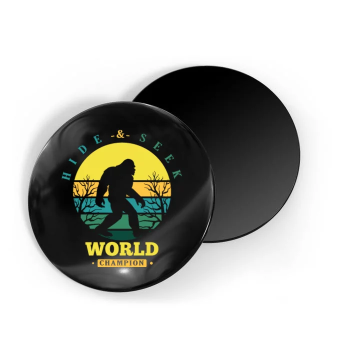 Retro Bigfoot Hide And Seek World Champion Magnet